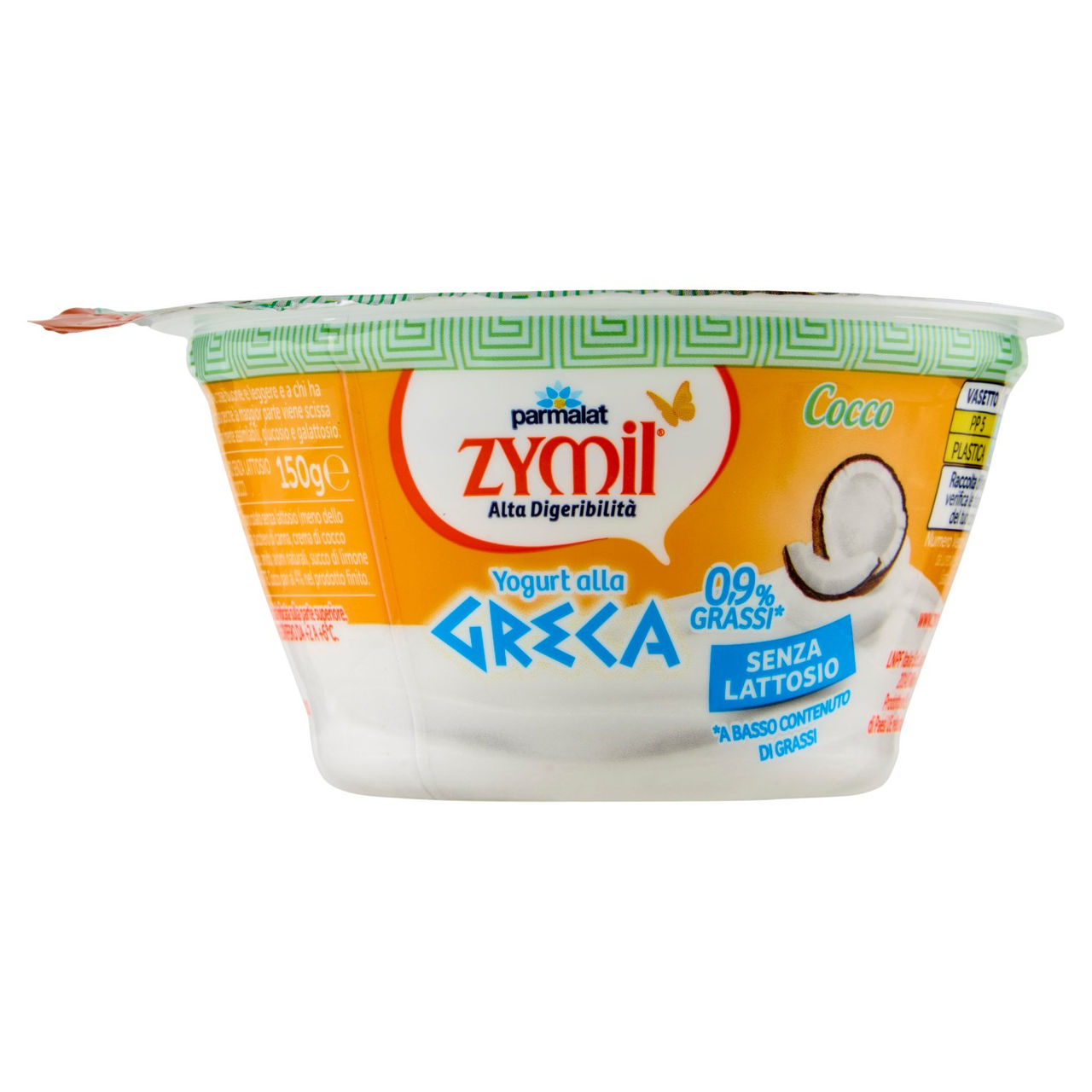 ZYMIL Alta Digeribilità Senza Lattosio Yogurt alla Greca Cocco 150g