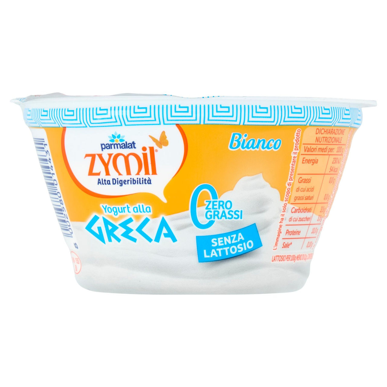 ZYMIL Alta Digeribilità Senza Lattosio Yogurt alla Greca Zero Grassi Bianco 150g