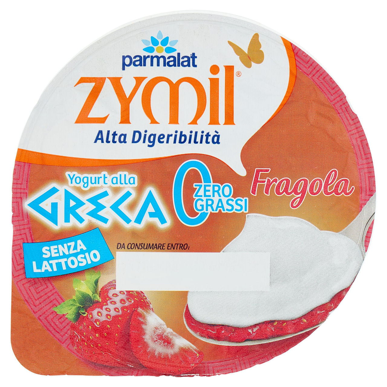 ZYMIL Alta Digeribilità Senza Lattosio Yogurt alla Greca Zero Grassi Fragola 150g
