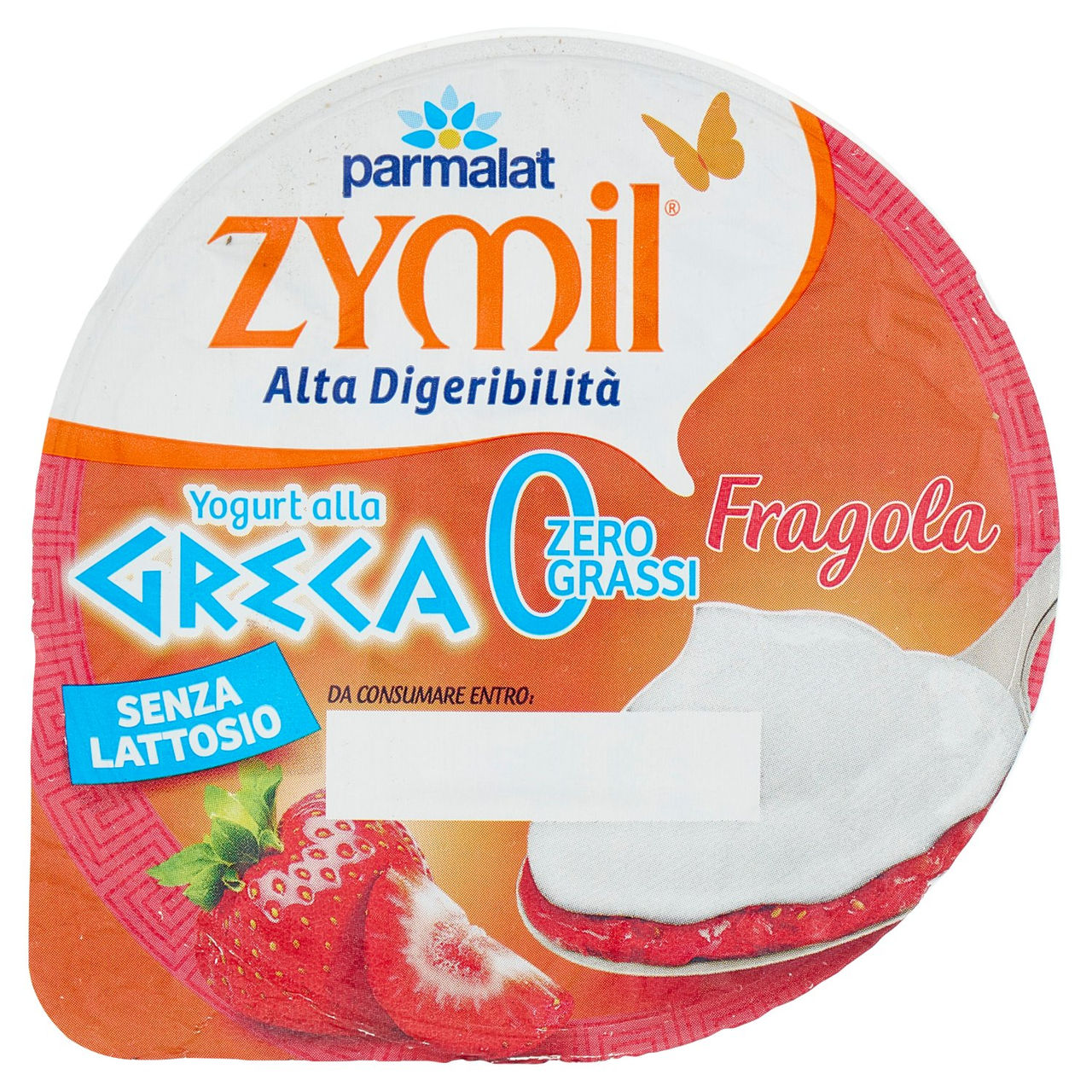 ZYMIL Alta Digeribilità Senza Lattosio Yogurt alla Greca Zero Grassi Fragola 150g