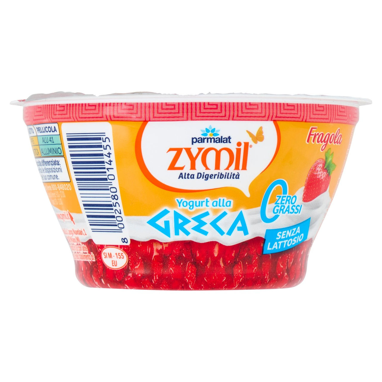 ZYMIL Alta Digeribilità Senza Lattosio Yogurt alla Greca Zero Grassi Fragola 150g