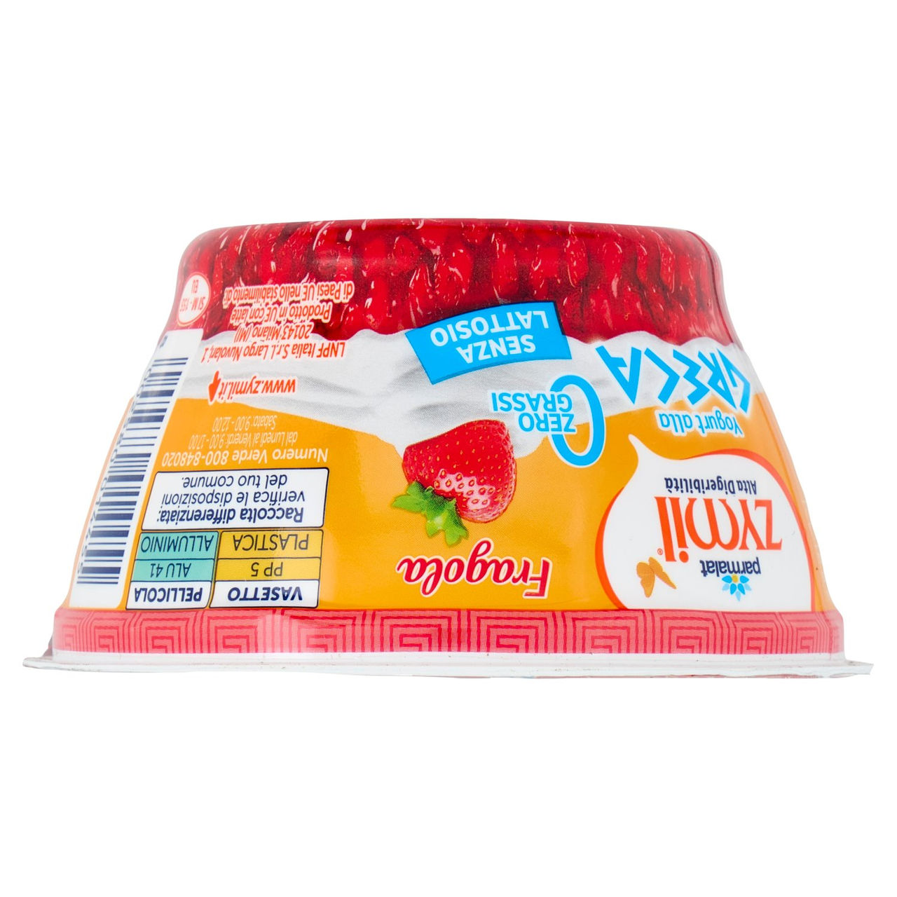 ZYMIL Alta Digeribilità Senza Lattosio Yogurt alla Greca Zero Grassi Fragola 150g