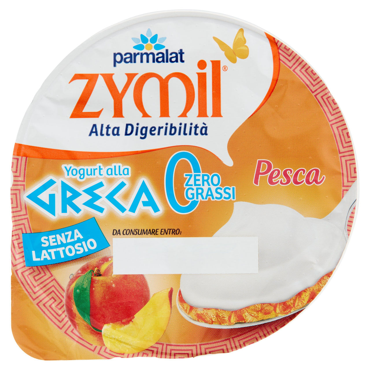 ZYMIL Alta Digeribilità Senza Lattosio Yogurt alla Greca Zero Grassi Pesca 150g