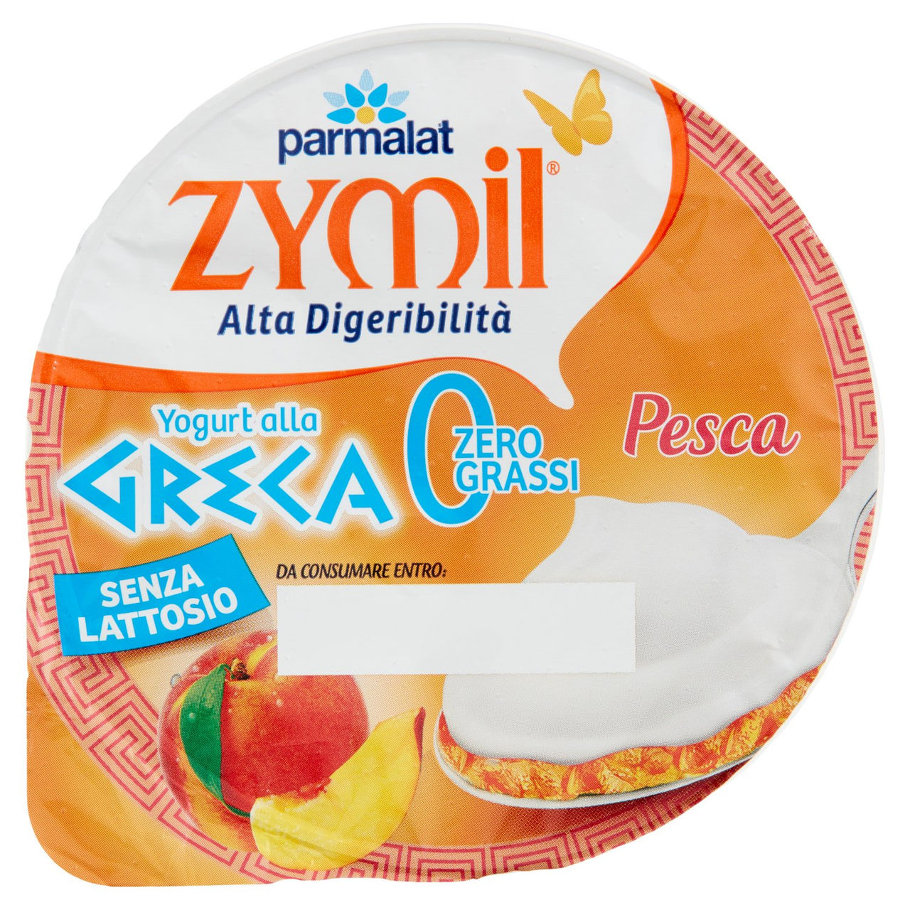 ZYMIL Alta Digeribilità Senza Lattosio Yogurt alla Greca Zero Grassi Pesca 150g